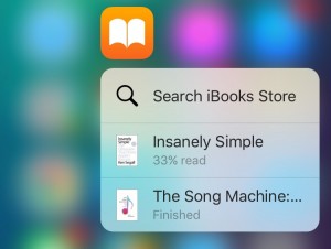 iBooks 3D Touch