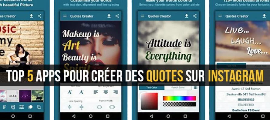 Top 5 Applications pour créer des Citations sur Instagram pour Android et iOS