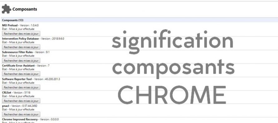Liste des composants de chrome et leur signification (2019)